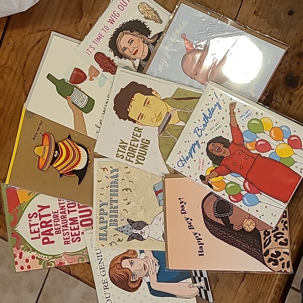 Lot of 10 Fun & Unique Birthday Greeting Cards